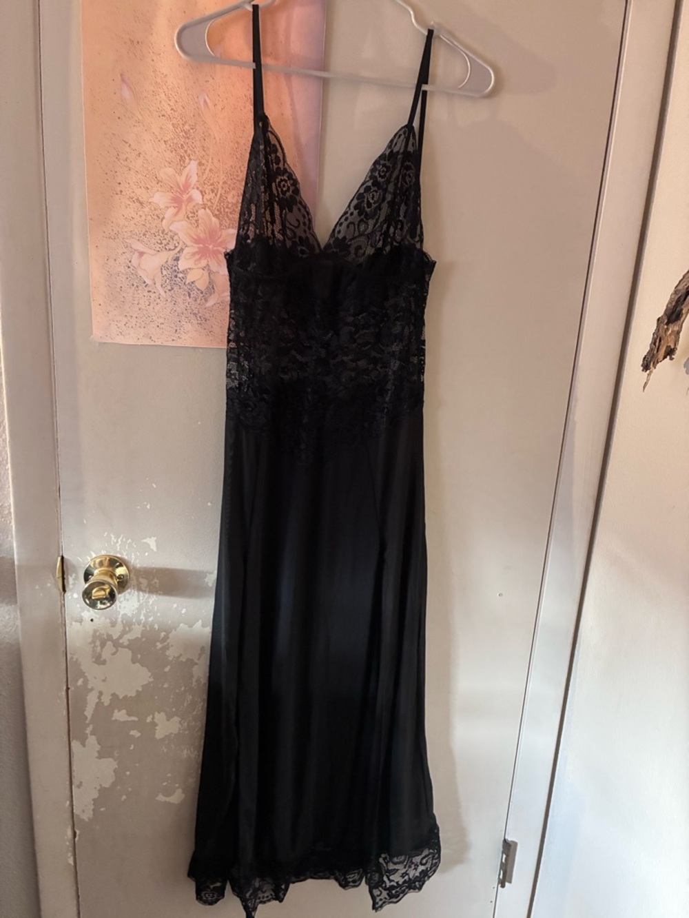 Black Lace Slip Nightgown – Women’s Elegant Sleepwear